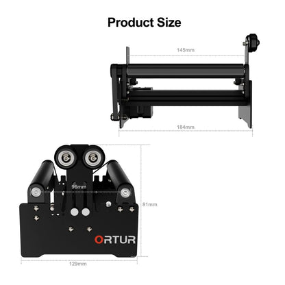 Ortur YRR 2.0 Rotary Roller for Cylinder Engraving