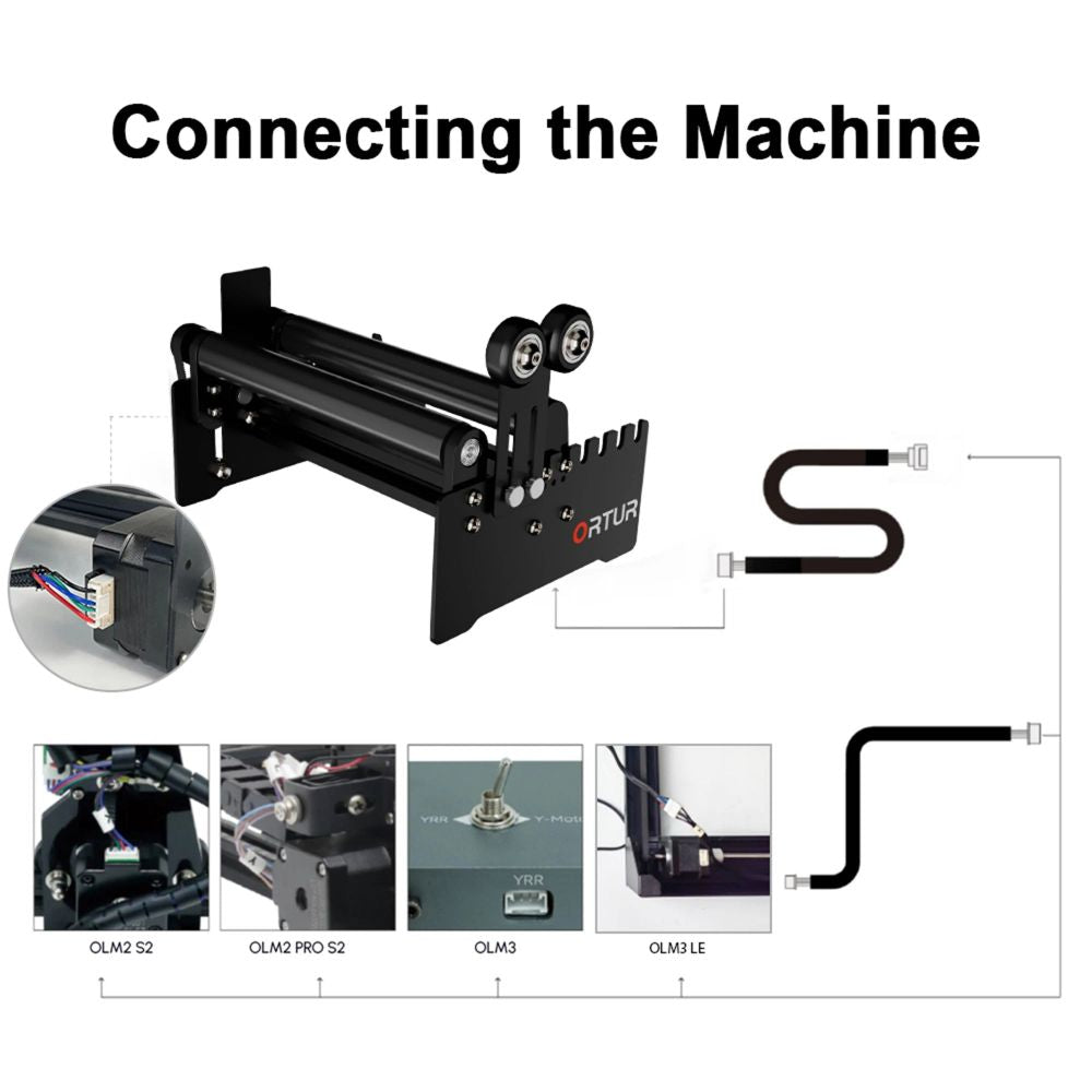 Ortur YRR 2.0 Rotary Roller for Cylinder Engraving